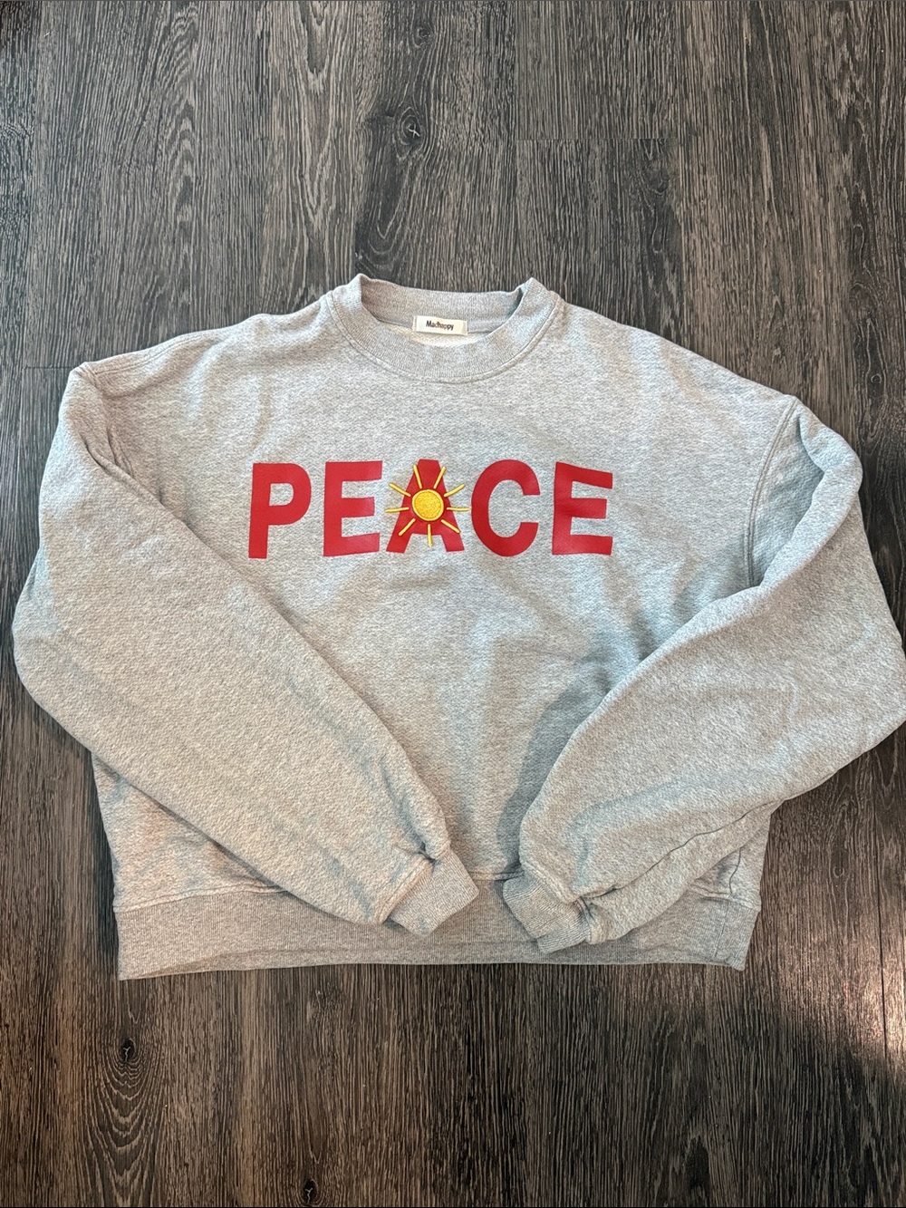 Madhappy Peace Sweatshirt XS Local Optimist Crewneck Graphic Pullover